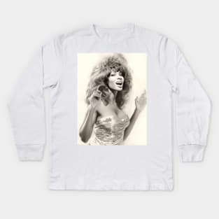 Tina Turner 10K drawing Kids Long Sleeve T-Shirt
